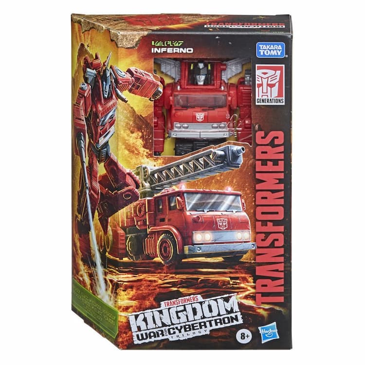 Transformers Toys Generations War for Cybertron: Kingdom Voyager WFC-K19 Inferno Action Figure - 8 and Up, 7-inch