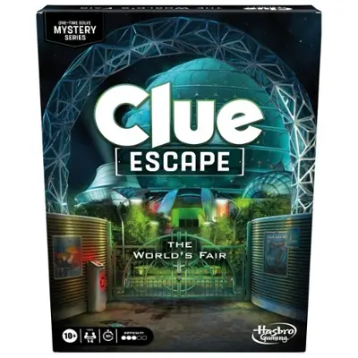 Clue Escape: The World’s Fair Board Game, 1-Time Solve Escape Room Mystery Games, Ages 10+