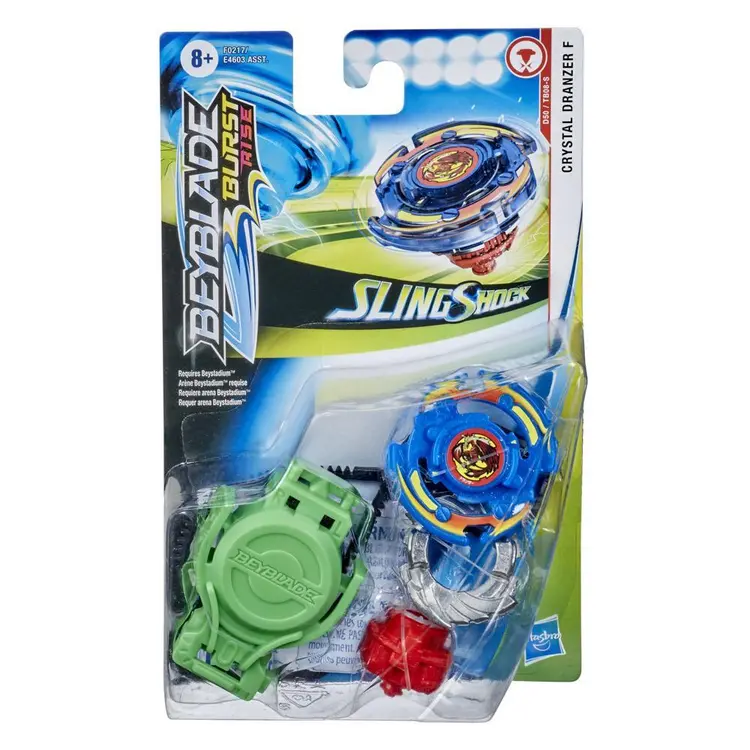 Beyblade Burst Rise Slingshock Crystal Dranzer F Starter Pack -- Battling Top Toy and Right/Left-Spin Launcher