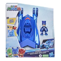 PJ Masks Glow & Go Cat-Car Preschool Toy Vehicle, Light Up Catboy Car with Catboy Action Figure for Kids Ages 3 and Up