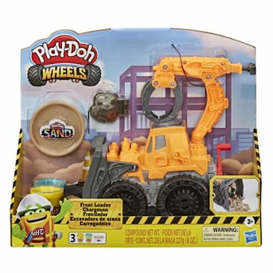 Play-Doh Wheels Front Loader Toy Truck with Non-Toxic Play-Doh Sand Compound and Classic Play-Doh Compound in 2 Colors