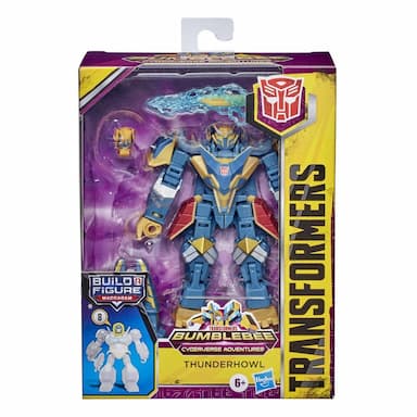 Transformers Bumblebee Cyberverse Adventures Toys Deluxe Class Thunderhowl Action Figure, With Build-A-Figure Piece, 5-inch