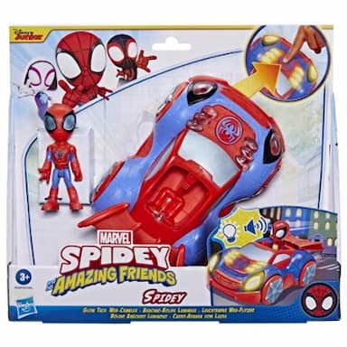 Marvel Spidey and His Amazing Friends Glow Tech Web-Crawler Vehicle, Preschool Toy with Lights and Sounds, Ages 3 and Up