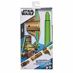 Star Wars Lightsaber Forge Yoda Extendable Green Lightsaber Customizable Roleplay Toy, Ages 4 and Up