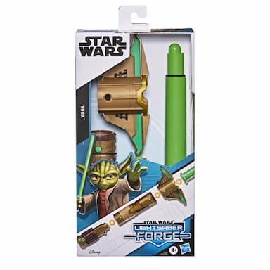 Star Wars Lightsaber Forge Yoda Extendable Green Lightsaber Customizable Roleplay Toy, Ages 4 and Up