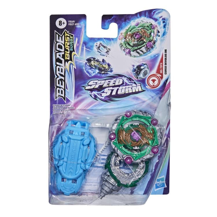 Beyblade Burst Surge Speedstorm Curse Devolos D6 Spinning Top Starter Pack -- Battling Game Top Toy with Launcher