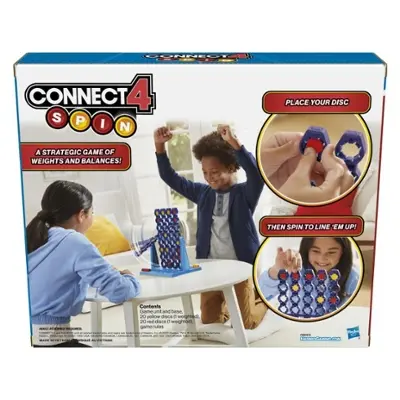 Connect 4 Spin Game, Features Spinning Connect 4 Grid, Game for 2 Players, Strategy Game for Families and Kids 8 and Up
