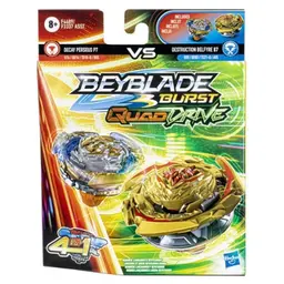Beyblade Burst QuadDrive Destruction Belfyre B7 and Decay Perseus P7 Spinning Top Dual Pack -- Battling Game Top Toy