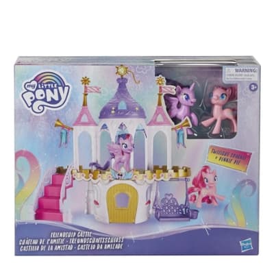 My Little Pony Friendship Castle Playset With Twilight Sparkle and Pinkie Pie 3-inch Pony Figures and 16 Accessories