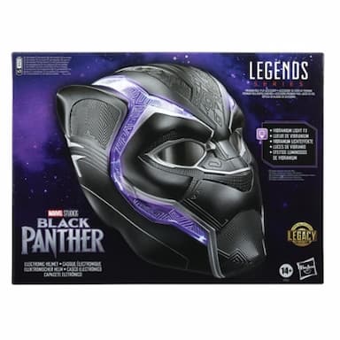 Marvel Legends Series Black Panther Premium Electronic Role Play Helmet with Light FX and Flip-Up/Flip-Down Lenses
