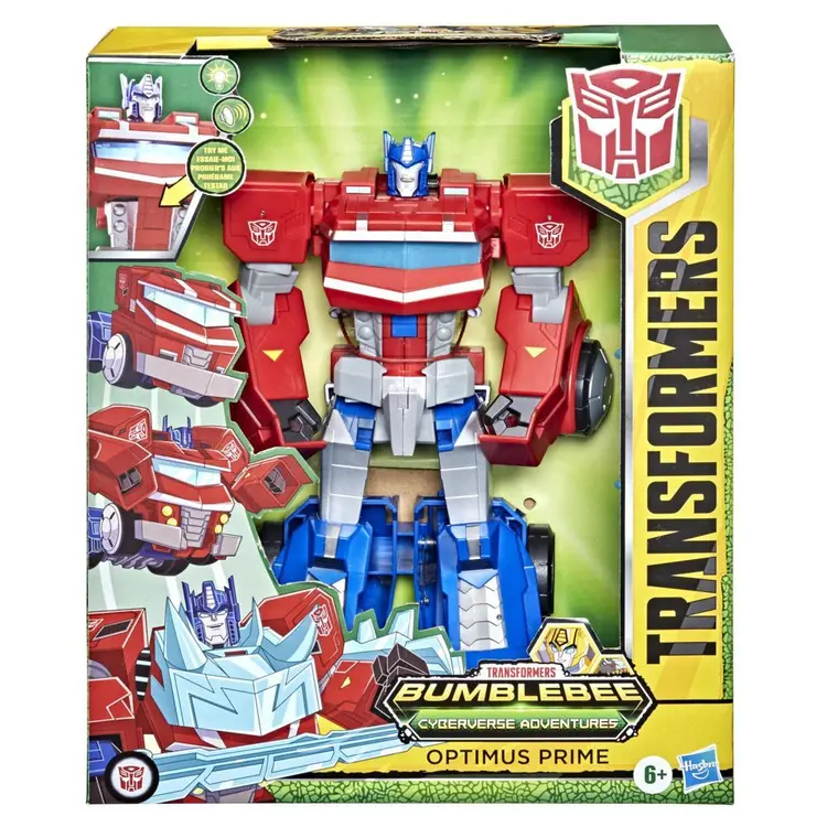 Transformers Toys Bumblebee Cyberverse Adventures Dinobots Unite Roll N Change Optimus Prime Action Figure, 6 and Up, 10-inch