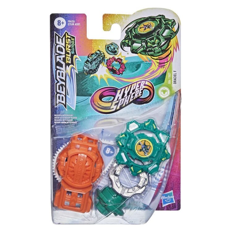 Beyblade Burst Rise Hypersphere Draciel F Starter Pack -- Defense Type Battling Game Top and Launcher Toy