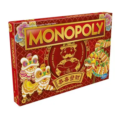 Monopoly Lunar New Year Edition Board Game for Kids Ages 8 and Up