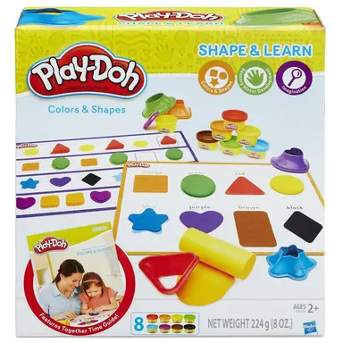 Play-Doh Shape and Learn Colors and Shapes