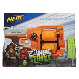 FlipFury Nerf Zombie Strike Toy Blaster with 2 Flipping Drums and 12 Official Nerf Zombie Strike Elite Darts – For Kids, Teens, Adults