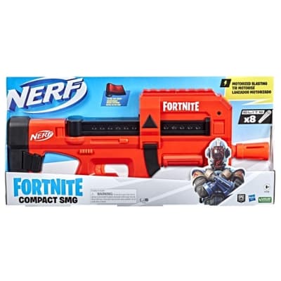 Nerf Fortnite Compact SMG Motorized Dart Blaster, Ultra Red Wrap, 8-Dart Internal Clip, Includes 8 Nerf Elite Foam Darts
