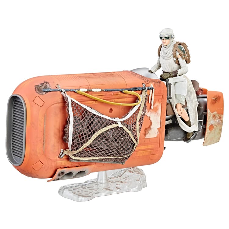 Star Wars The Black Series - Deslizador de Rey (Jakku) y figura