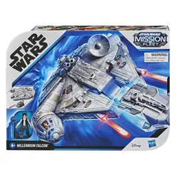 Star Wars Mission Fleet Han Solo Millennium Falcon 2.5-Inch-Scale Figure and Vehicle, Toys Kids Ages 4 and Up