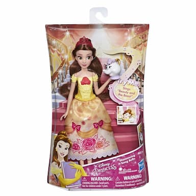 Disney Princess Shimmering Song Belle, Musical Fashion Doll with Removable Fashion, Toy Sings "Beauty and the Beast" 
