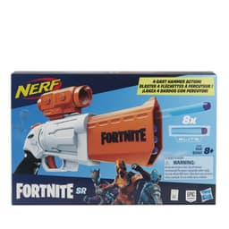 Nerf Fortnite - Lanzador SR - 4 dardos con percutor - Incluye mira removible y 8 dardos Nerf Elite oficiales