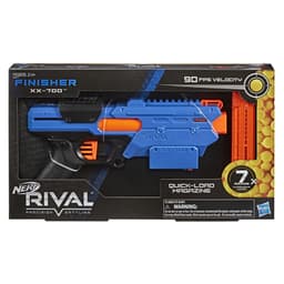Nerf Rival Finisher XX-700 Blaster -- Quick-Load Magazine, Spring Action, 7 Nerf Rival Rounds -- Team Blue