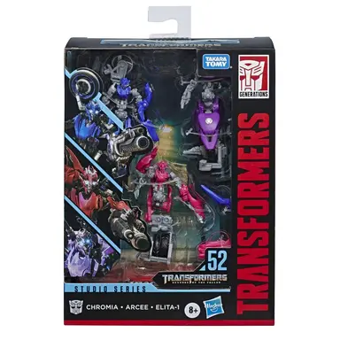 Transformers Toys Studio Series 52 Deluxe Transformers: Revenge of the Fallen Arcee Chromia Elita-1 Action Figure 3-Pack