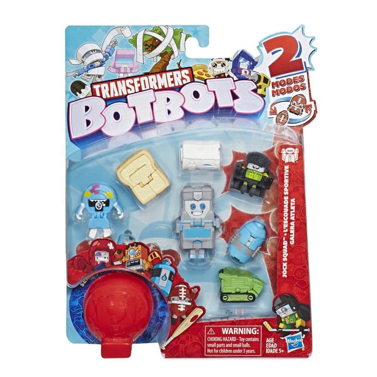 Transformers BotBots Toys Series 1 Jock Squad 8-Pack -- Mystery 2-In-1 Collectible Figures!