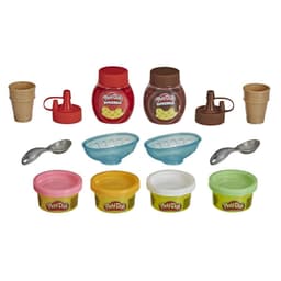 Play-Doh Kitchen, Double Drizzle, Desserts givrés, 2 couleurs de pâte Play-Doh atoxique et 4 pots classiques