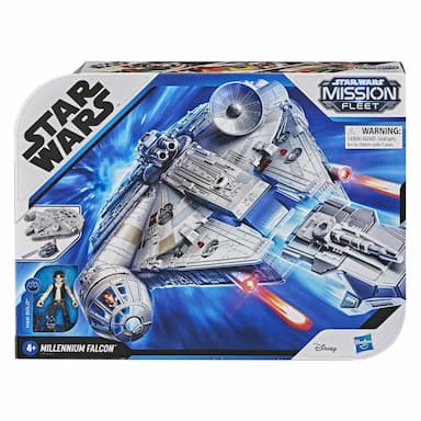 Star Wars Mission Fleet Han Solo Millennium Falcon 2.5-Inch-Scale Figure and Vehicle, Toys Kids Ages 4 and Up