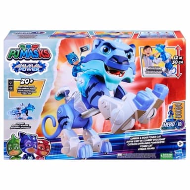 PJ Masks Animal Power Charge and Roar Power Cat Preschool Toy, Motorized Toy with 20+ Lights and Sounds, 3 Years and Up