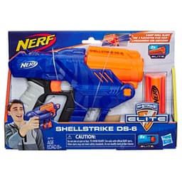 Nerf Elite Shellstrike DS-6 Blaster - Fires 3 Darts From Shells -- Includes 3 Shells and 6 Official Nerf Elite Darts