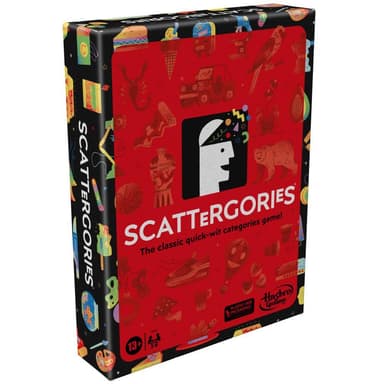 Jeu Scattergories classique, jeu de groupe pour ados et adultes, à partir de 13 ans, jeu de société pour 2 joueurs et plus