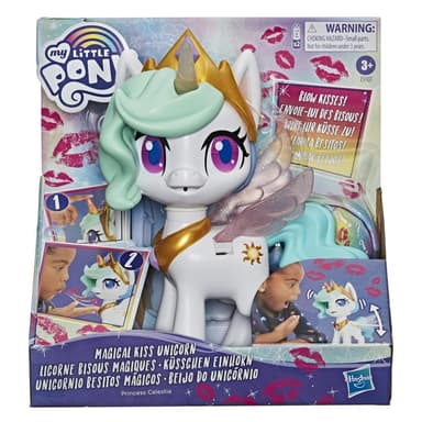 My Little Pony Magical Kiss Unicorn Princess Celestia -- Interactive Kids Toy with 3 Surprise Accessories, Lights, Movement