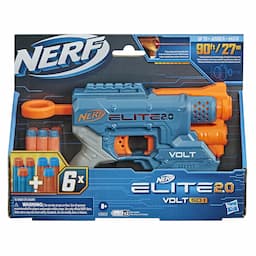 Nerf Elite 2.0 Volt SD-1 Blaster -- 6 Official Nerf Darts, Light Beam Targeting, 2-Dart Storage, 2 Tactical Rails