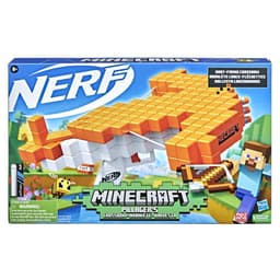 Nerf Minecraft Pillager's Crossbow Dart-Blasting Crossbow, Real Crossbow Action, Includes 3 Official Nerf Elite Darts