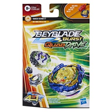 Beyblade Burst QuadDrive Vanish Fafnir F7 Spinning Top Starter Pack -- Battling Game Top Toy with Launcher