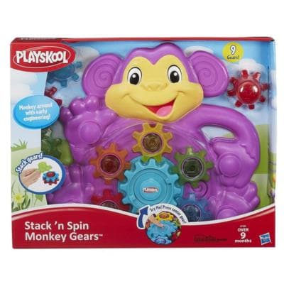 Playskool Stack n Spin Monkey Gears Toy