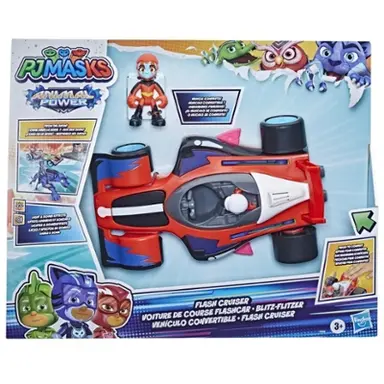 PJ Masks Animal Power Flash Cruiser Preschool Toy, Converting Car with Lights and Sounds, Vehicle Toy for Ages 3 and Up