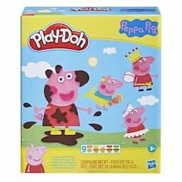 Play-Doh Peppa Pig Stylin Set with 9 Non-Toxic Modeling Compound Cans, 11 Accessories, Peppa Pig Toy for Kids 3 and Up