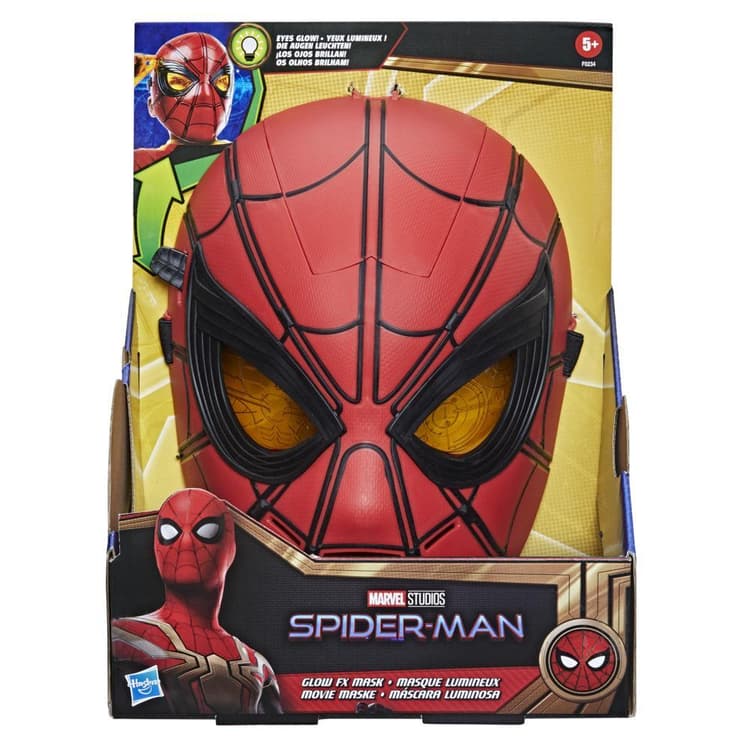 Marvel Spider-Man Glow FX Mask Electronic Wearable Toy With Light-Up Eyes For Role Play, For Kids Ages 5 and Up