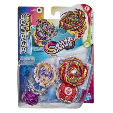 Beyblade Burst Rise Hypersphere Dual Pack Master Devolos D5 and Forneus F5 -- 2 Battling Top Toys Age 8 and Up
