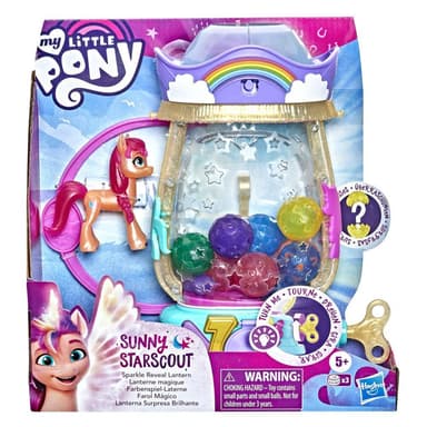 My Little Pony: A New Generation Movie Sparkle Reveal Lantern Sunny Starscout - Light Up Toy with 25 Pieces, Surprises
