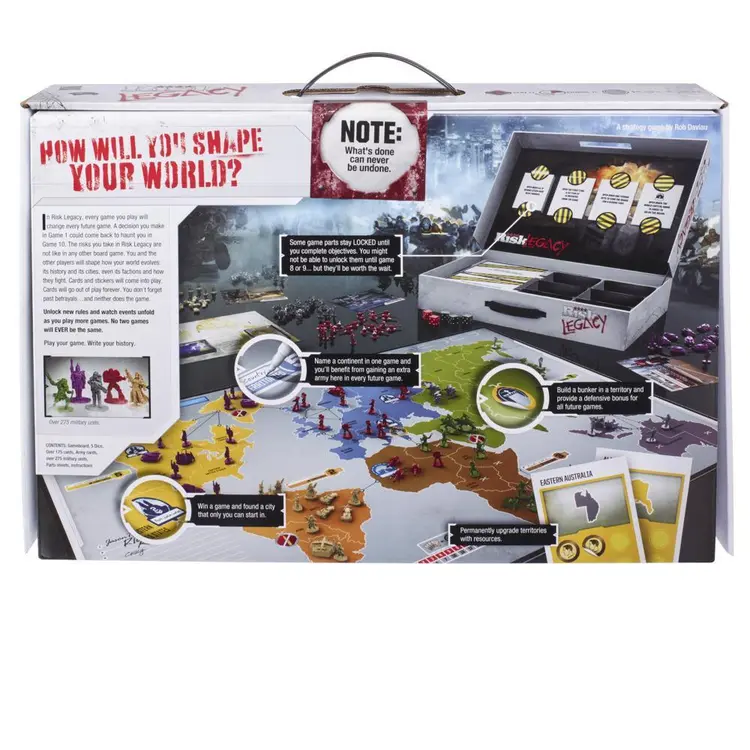 Avalon Hill Risk Legacy Strategy Tabletop Game, Immersive Narrative Board Game For Ages 13 and Up, 3-5 Players