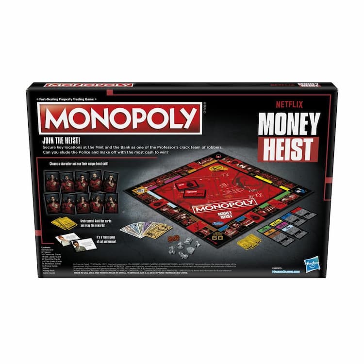 Monopoly: Netflix La Casa de Papel/Money Heist Edition Board Game for Adults and Teens, Ages 16 and Up