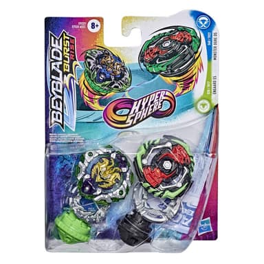 Beyblade Burst Rise Hypersphere Dual Pack Monster Ogre O5 and Engaard E5 -- 2 Battling Top Toys, Ages 8 and Up
