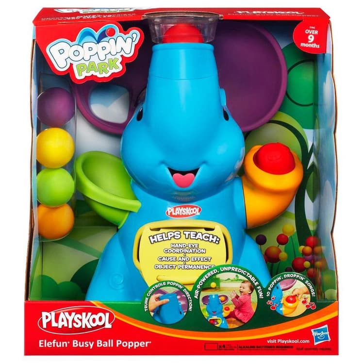 PLAYSKOOL POPPIN PARK ELEFUN BUSY BALL POPPER