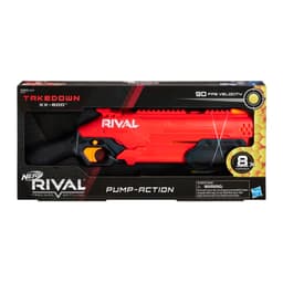 Nerf Rival Takedown XX-800 Blaster -- Pump Action, Breech-Load, 8-Round Capacity, 90 FPS, 8 Nerf Rival Rounds, Team Red