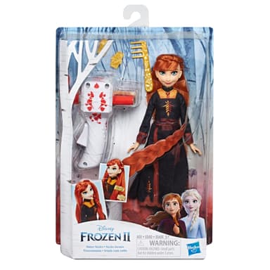 Disney Frozen Sister Styles Anna Fashion Doll With Extra-Long Red Hair, Braiding Tool and Hair Clips - Toy For Kids Ages 5 and Up