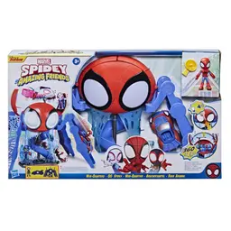 Marvel Spidey and His Amazing Friends Web-Quarters Playset With Lights, Sounds, Spidey and Vehicle, For Kids Ages 3 and Up