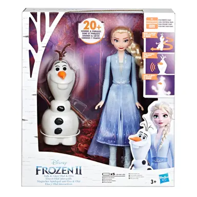 Disney Frozen Talk and Glow Olaf and Elsa Dolls, Remote Control Elsa Activates Talking, Dancing, Glowing Olaf, Inspired by Disney's Frozen 2 Movie - Toy For Kids Ages 3 and Up
